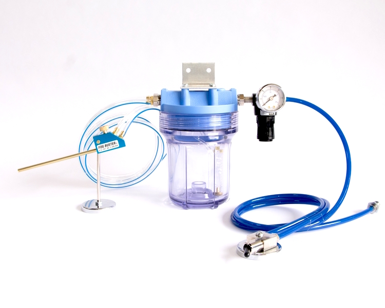 FogBuster Mini coolant sprayer system with regulator, gauge, and sprayer head